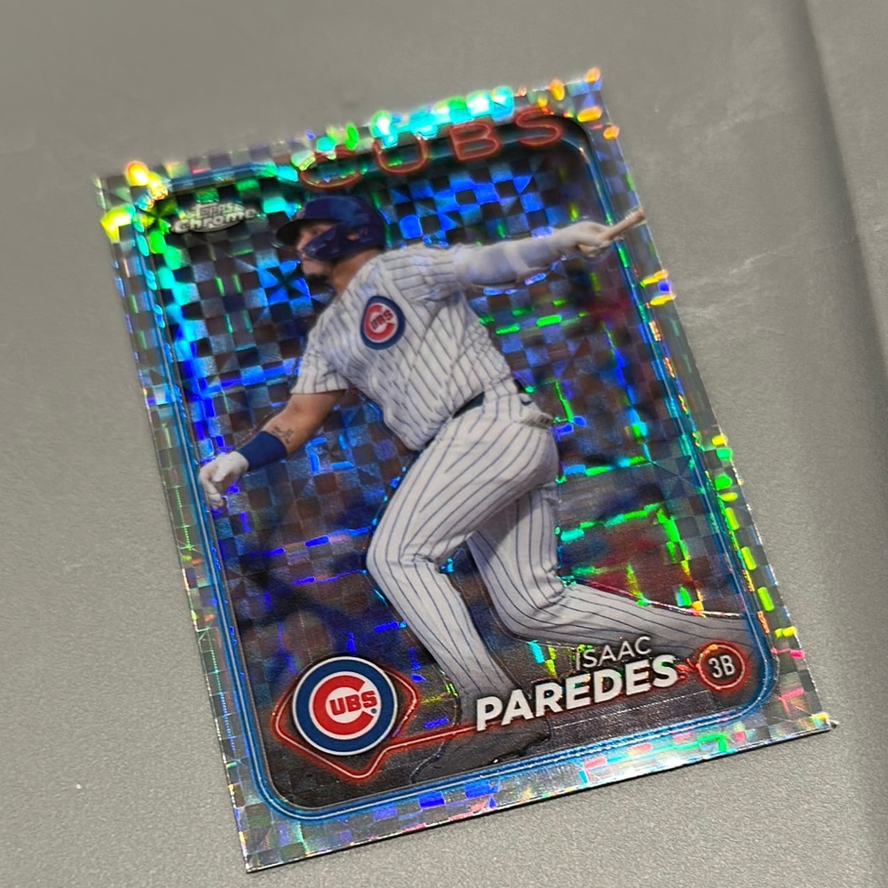 Topps Holographic Baseball Card - Blue and Silver